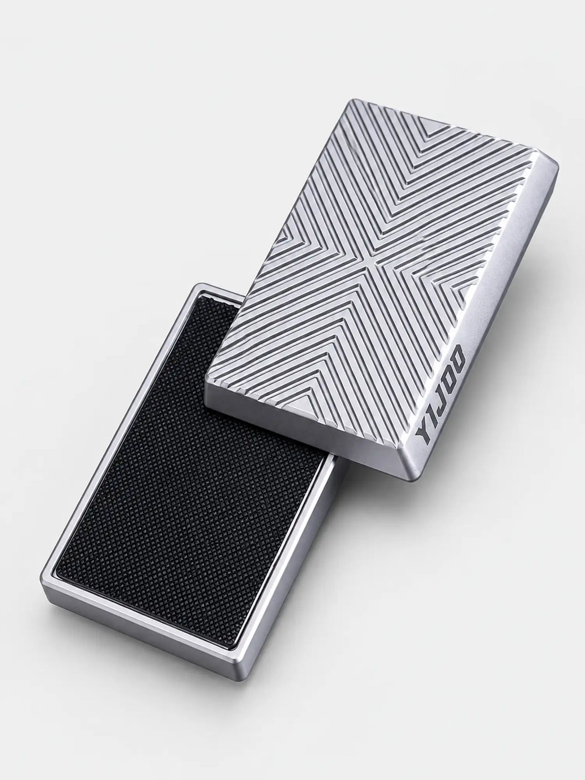 Geometric Silver Magnetic Slider Fidget Toy