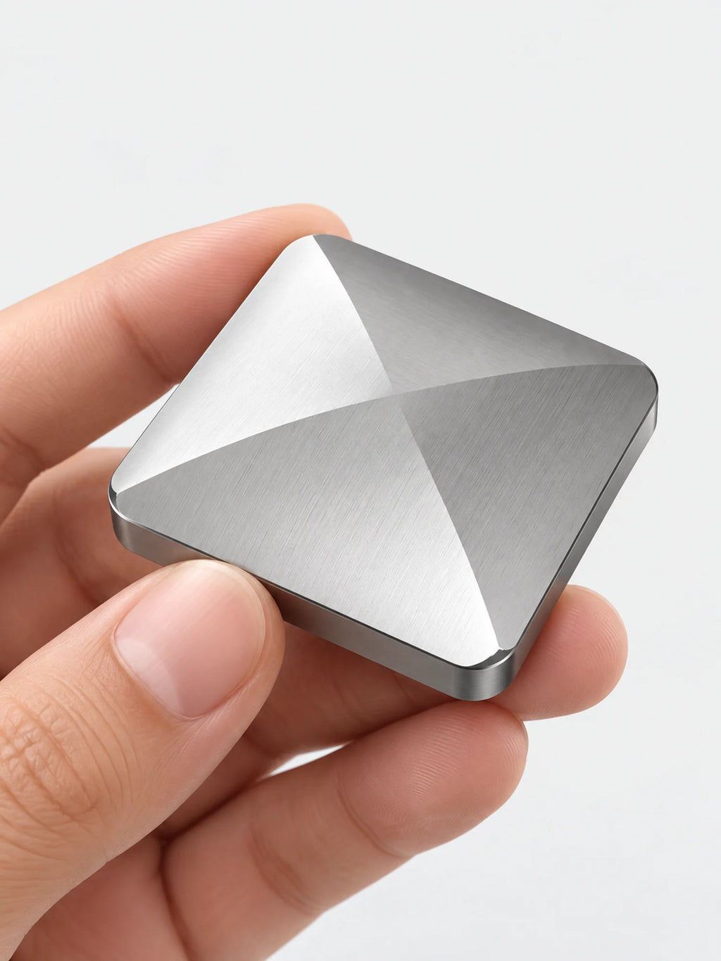 Geometric Metal Flip Worry Stone Fidget Toy