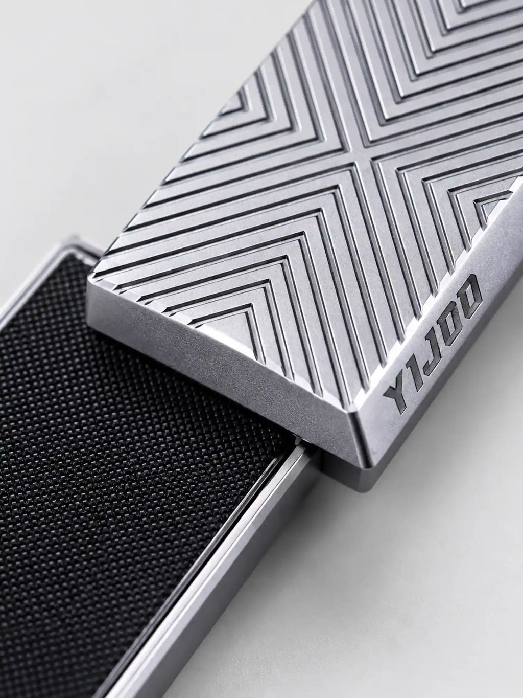 Geometric Silver Magnetic Slider Fidget Toy