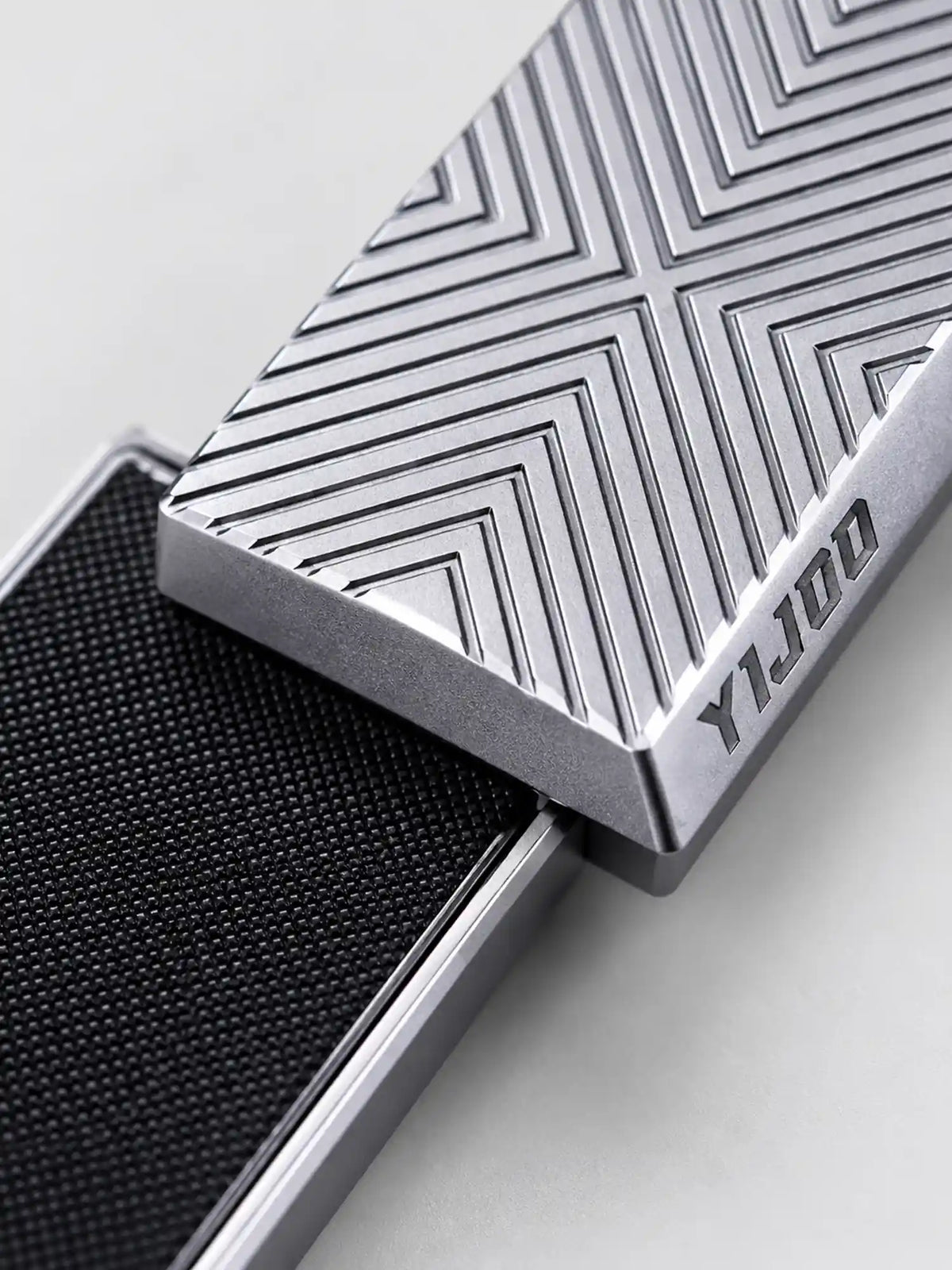 Geometric Silver Magnetic Slider Fidget Toy