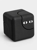 Minimal Black Cube Fidget Spinner Toy – EDC Rotating Stress Relief Cube