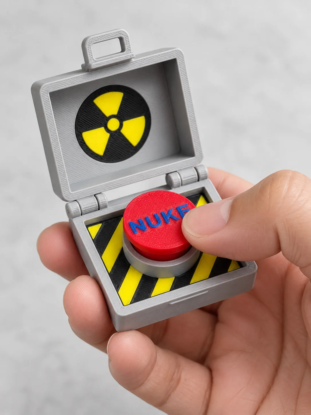 3D Printed Nuclear Button Fidget Toy Desk Decor