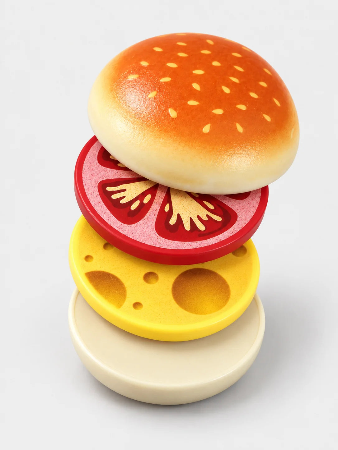 Burger Magnet Slider Fidget – Layered Sensory EDC Toy