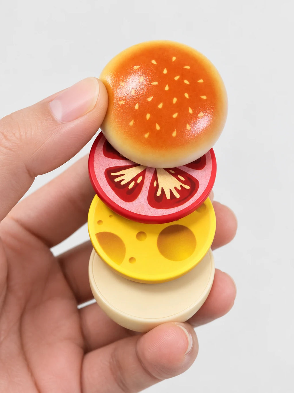 Burger Magnet Slider Fidget – Layered Sensory EDC Toy