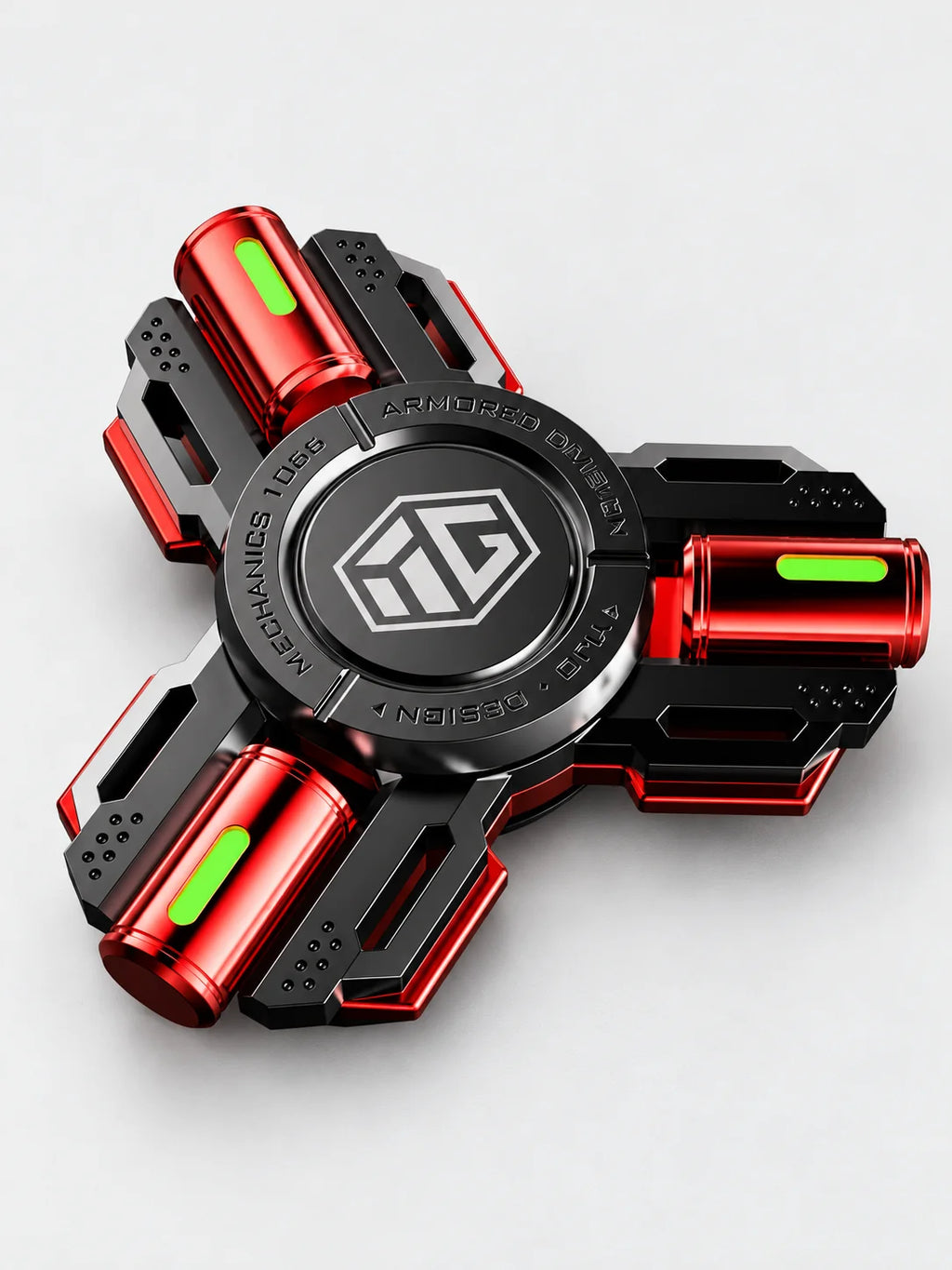 Självlysande fidget spinner i metall för sensoriska behov