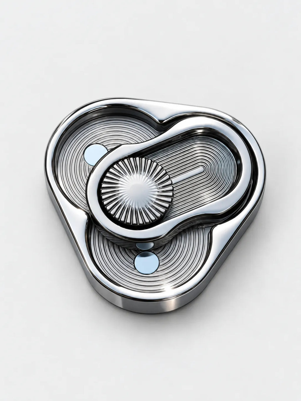 Titanium Three Ring Fidget Slider – Precision Metal Stress Relief Toy