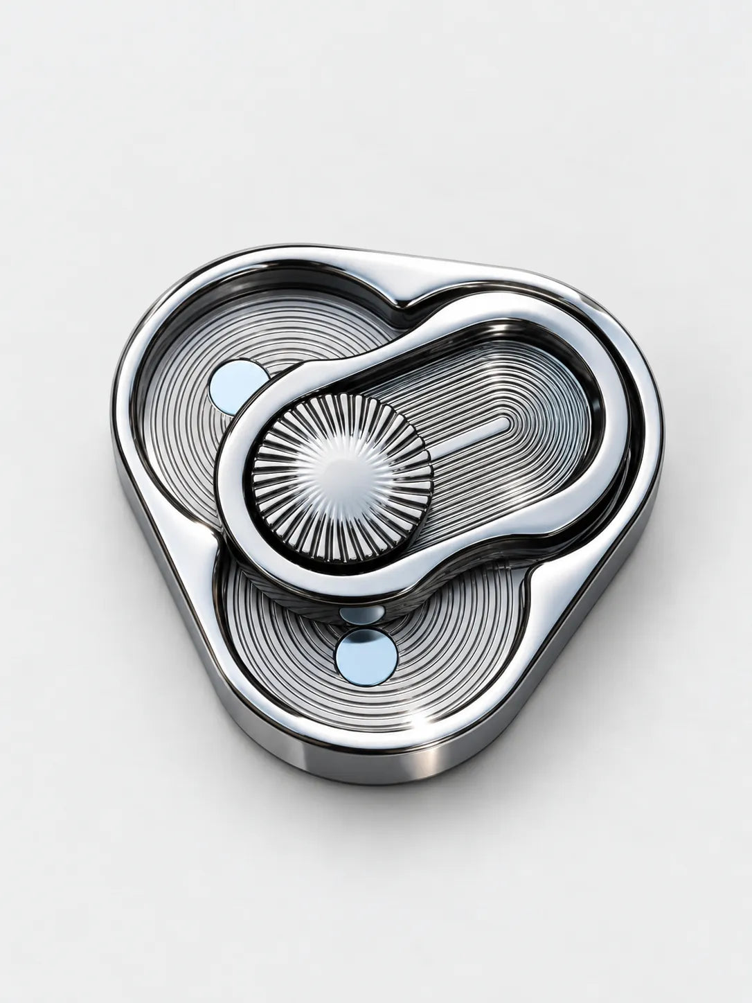Titanium Three Ring Fidget Slider – Precision Metal Stress Relief Toy