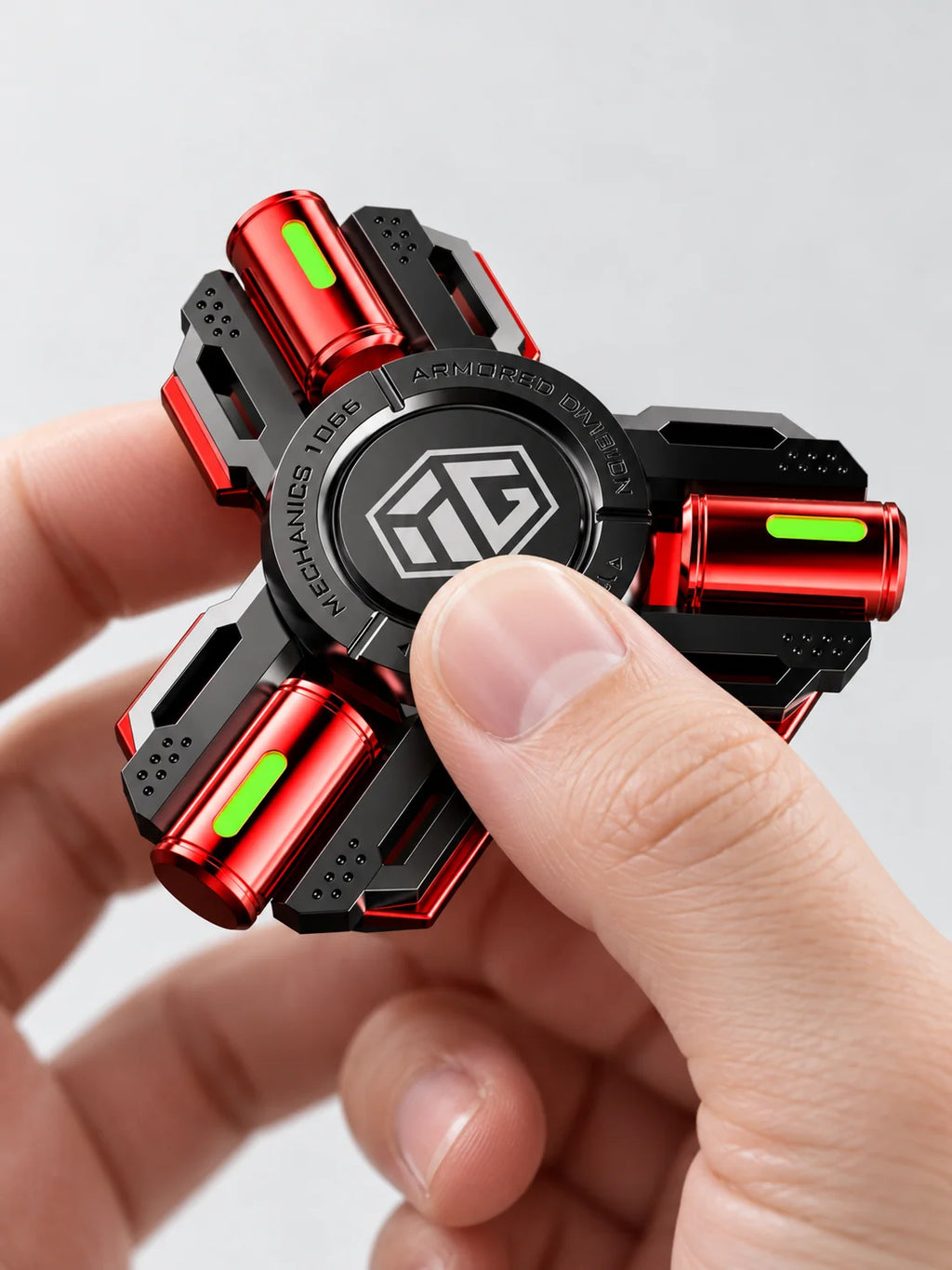 Självlysande fidget spinner i metall för sensoriska behov