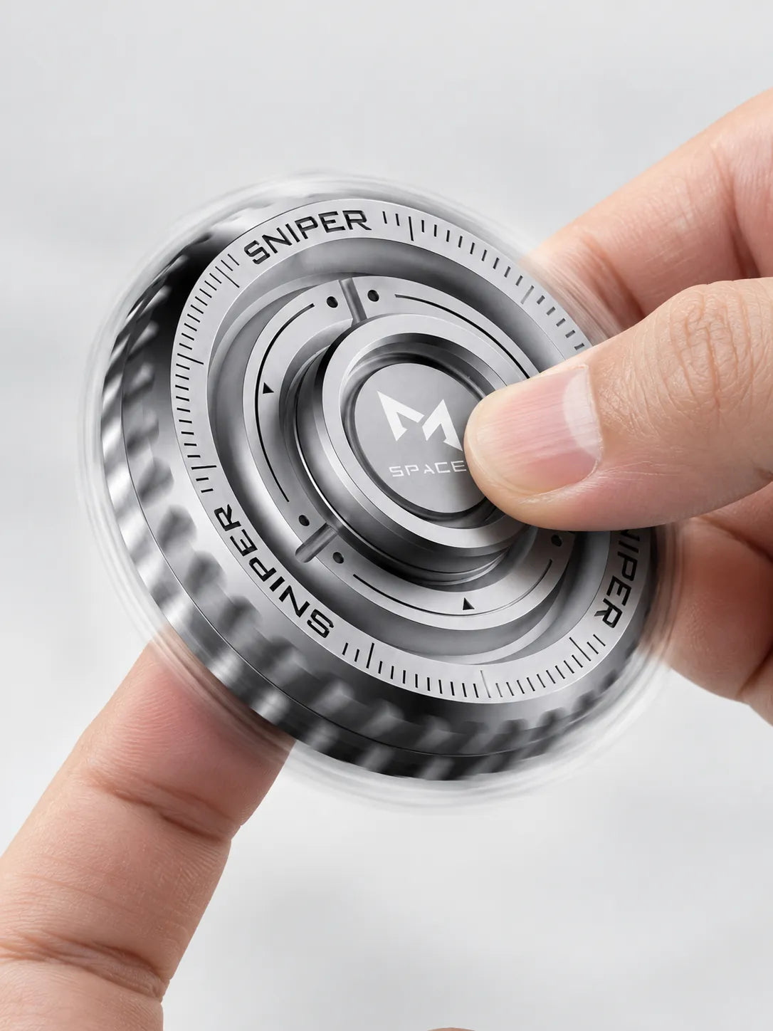 Sniper Metal Hand Spinner Fidget Toy – EDC Ratchet Stress Relief Spinner