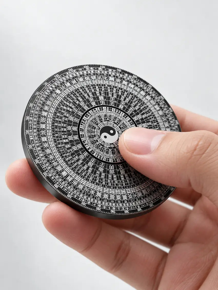 Taiji Bagua Compass Fidget Spinner – EDC Metal Stress Relief Toy