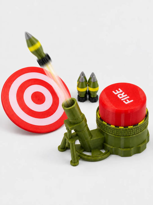 3D Printed Mini Mortar Launcher Desk Toy