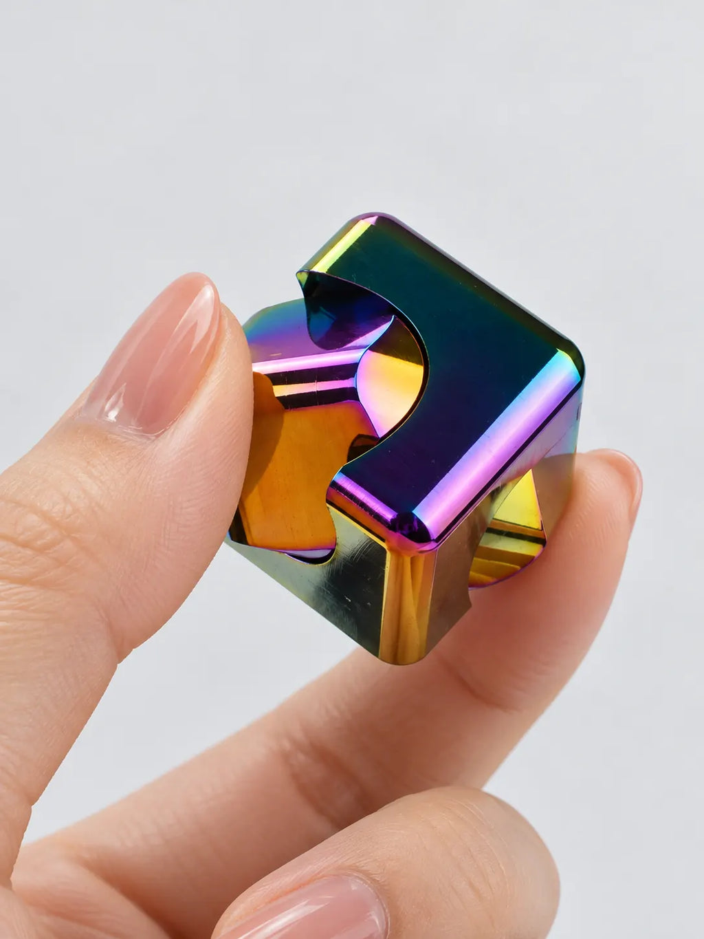 Rainbow Infinity Cube Fidget Toy – Metal Sensory Stress Relief Cube